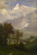 Albert Bierstadt View of Wetterhorn from the Valley of Grindelwald